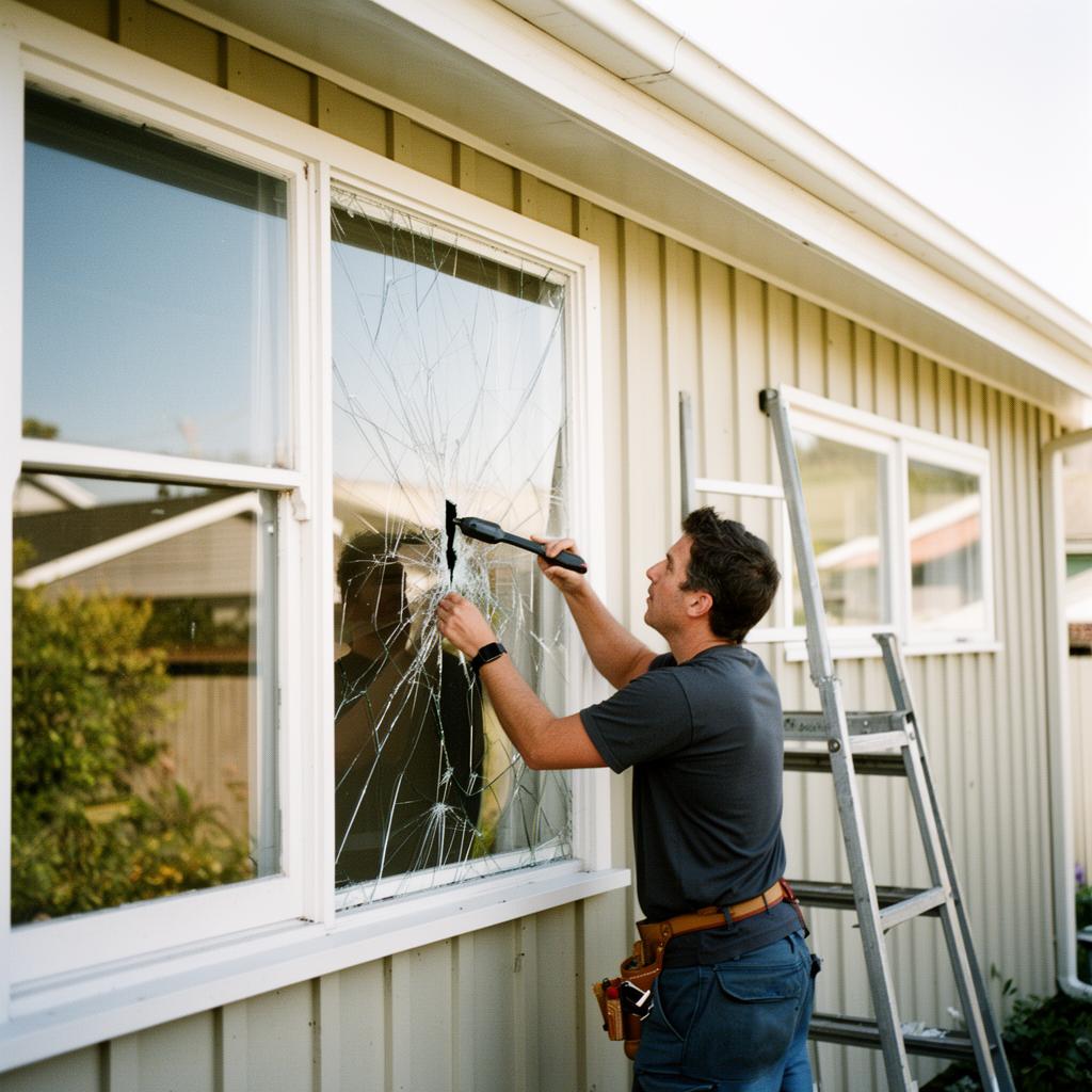 emergency glass repair tauranga glazier boarding up broken window