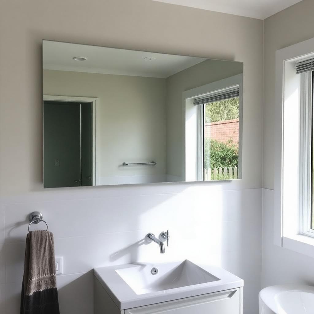 custom mirror installation tauranga bathroom frameless large format first glass solutions