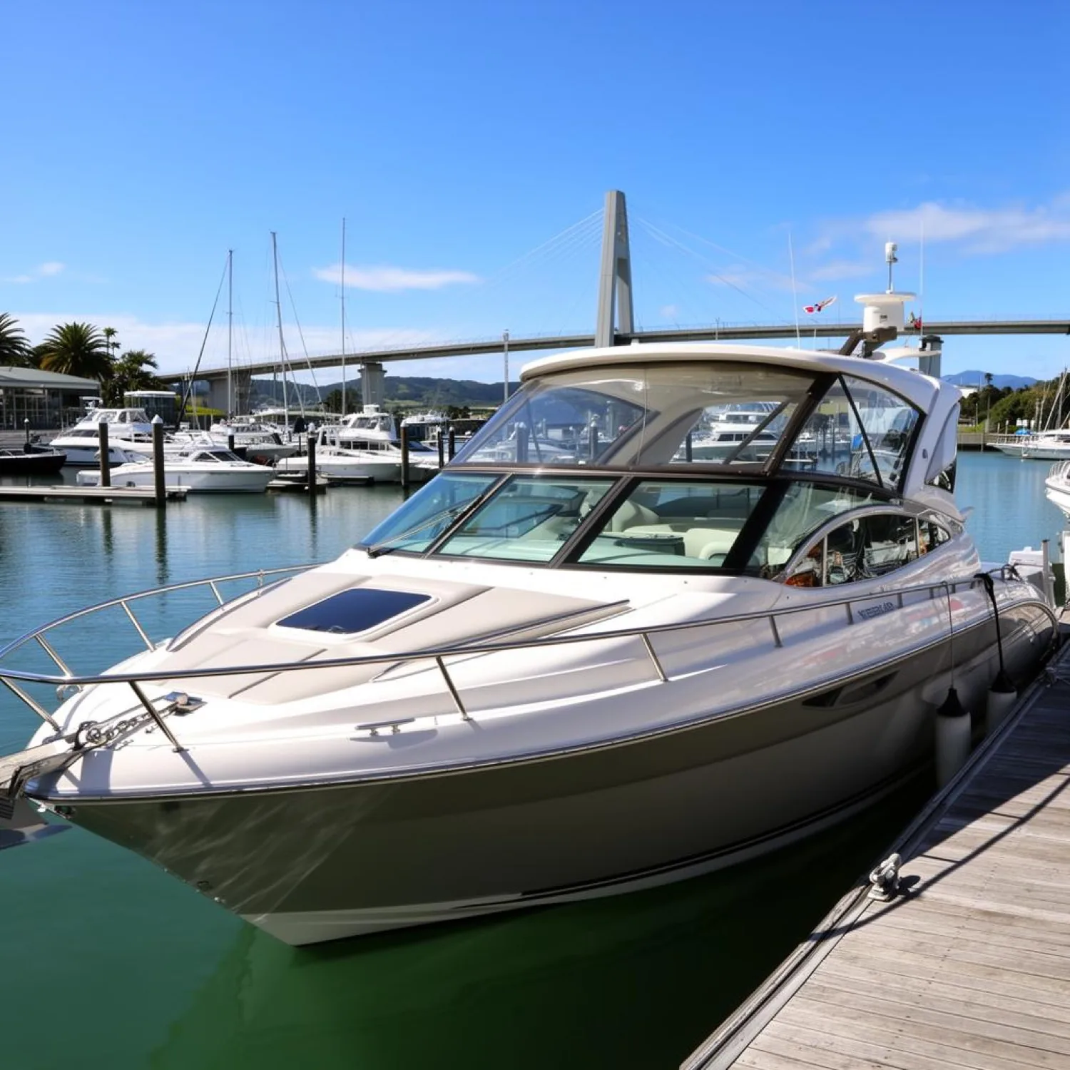Marine glazing on a launch in Tauranga